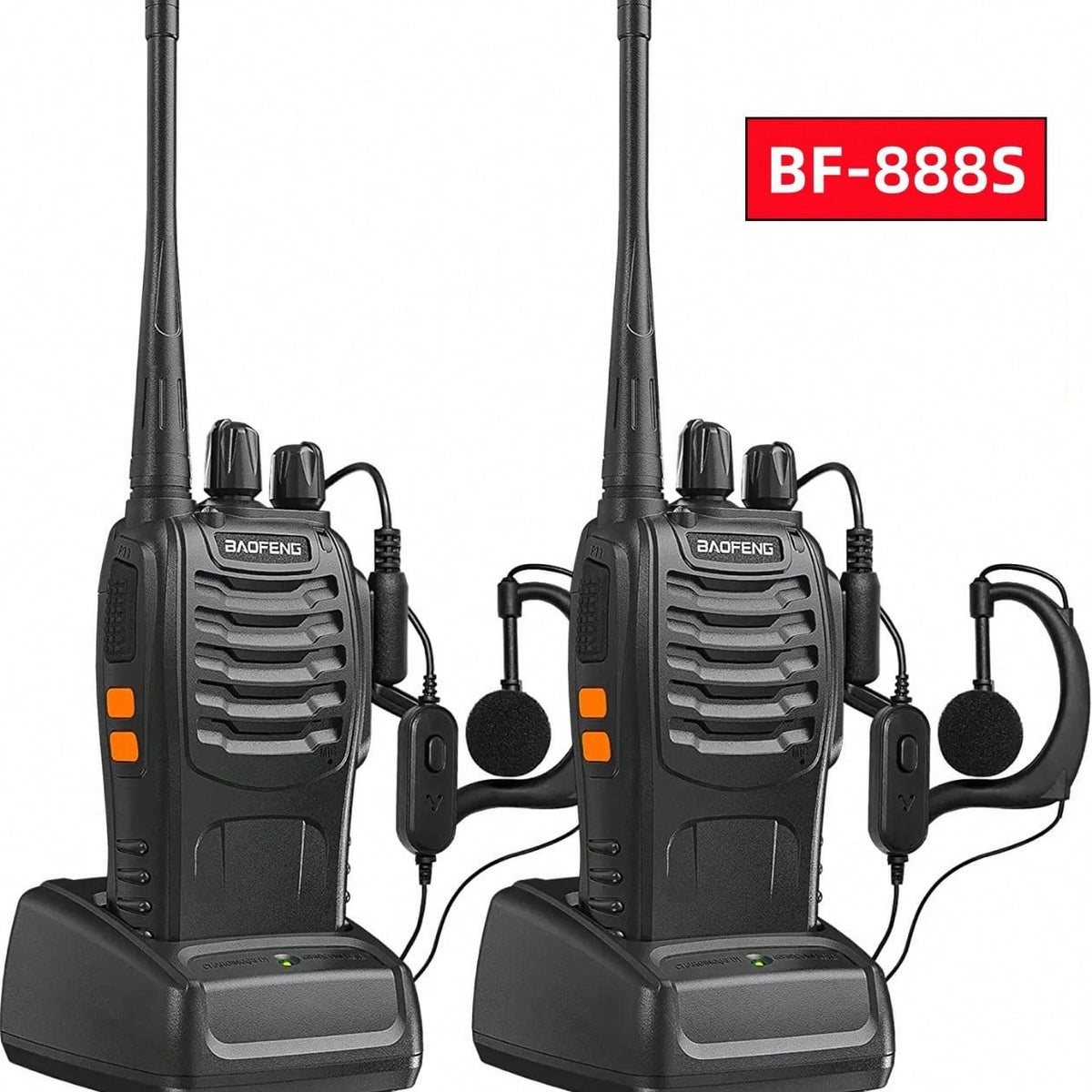 Two Way Radios Long Range Walkie Talkies For Adults With Headphones,Handheld 2 Way Radio Rechargeable With Flashlight Li-Ion Battery And Charger
