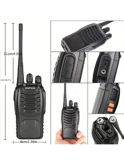 Two Way Radios Long Range Walkie Talkies For Adults With Headphones,Handheld 2 Way Radio Rechargeable With Flashlight Li-Ion Battery And Charger
