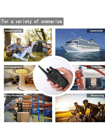 Two Way Radios Long Range Walkie Talkies For Adults With Headphones,Handheld 2 Way Radio Rechargeable With Flashlight Li-Ion Battery And Charger