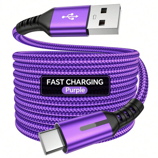 Tzlrxl ToughLink USB To Type C Data Cable- Fast Charging, Anti-Bend, LED Status Light, 3.3ft/6.6ft