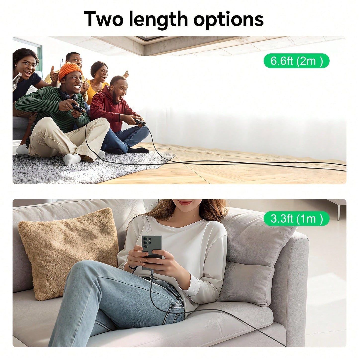 Tzlrxl ToughLink USB To Type C Data Cable- Fast Charging, Anti-Bend, LED Status Light, 3.3ft/6.6ft