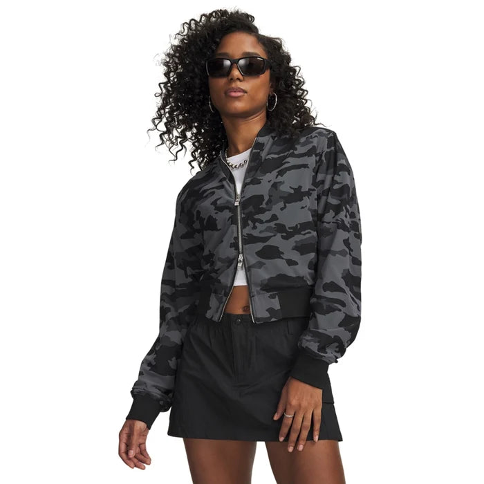 UA Women Unstoppable Mesh Camo Bomber | 6009668