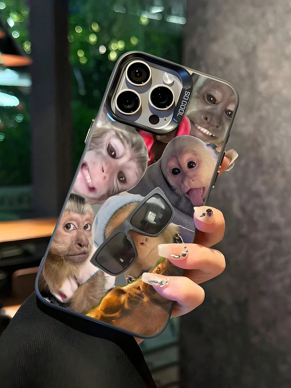 Ugly-Cute Interesting Fashion TPU Expression 1pc Monkey Pattern Design TPU Soft Edge Phone Case Compatible With Iphone13/15/14/13/12/11/16/Compatible With Galaxy/Compatible With Redmi/Compatible With