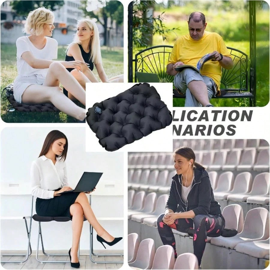 Ultra-Comfort Inflatable Seat Cushion: Your Portable Pillow For Outdoor Adventures & Office Relief