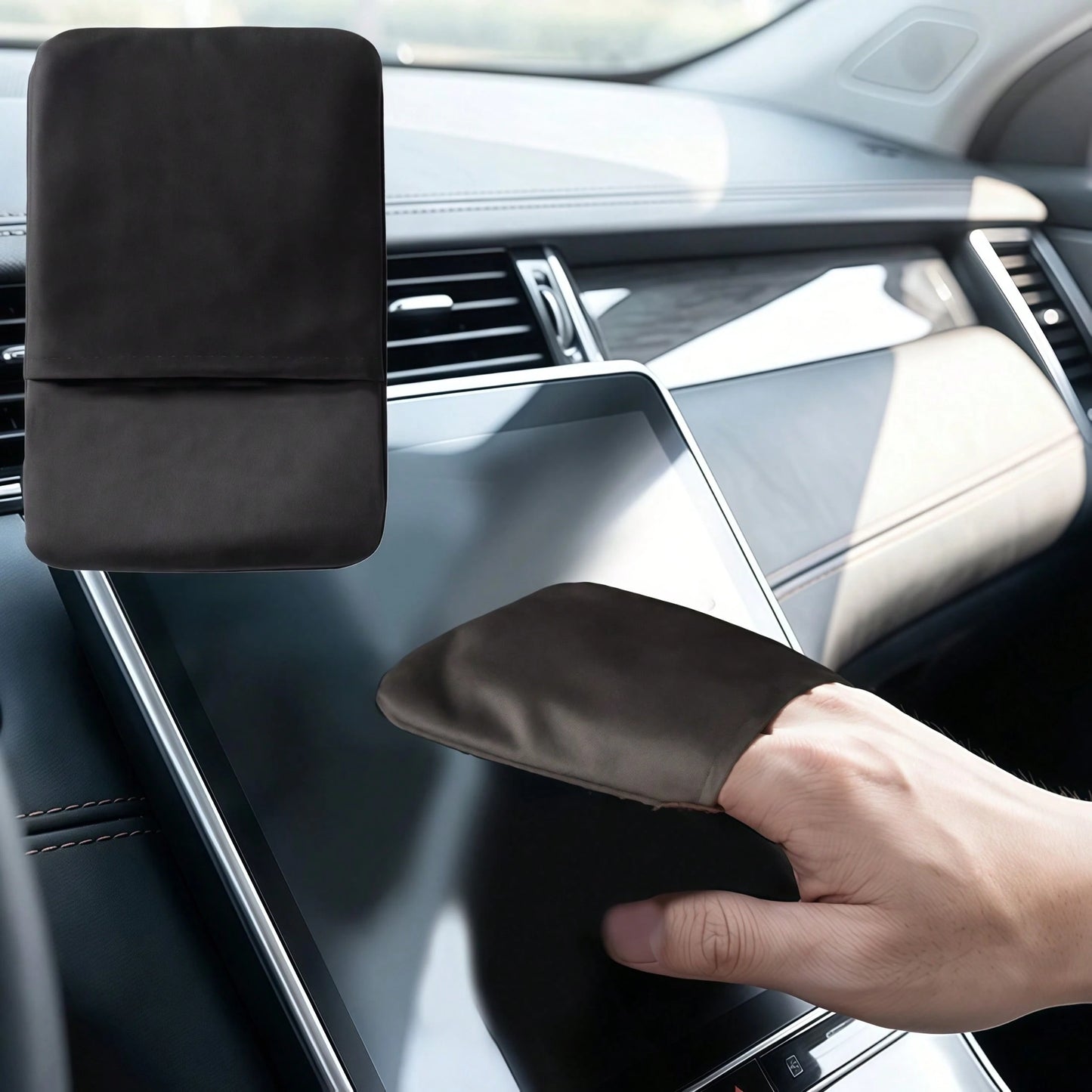Ultra-Fine Microfiber Car Screen Cleaning Cloth, Foldable And Portable, Soft Fabric Won't Scratch Screen, Wipes Touchscreen Clean And Streak-Free