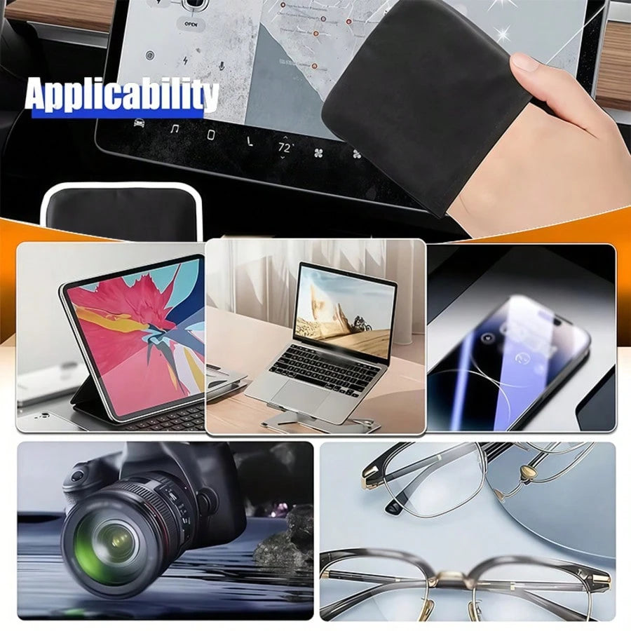 Ultra-Fine Microfiber Car Screen Cleaning Cloth, Foldable And Portable, Soft Fabric Won't Scratch Screen, Wipes Touchscreen Clean And Streak-Free