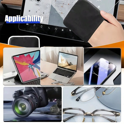 Ultra-Fine Microfiber Car Screen Cleaning Cloth, Foldable And Portable, Soft Fabric Won't Scratch Screen, Wipes Touchscreen Clean And Streak-Free