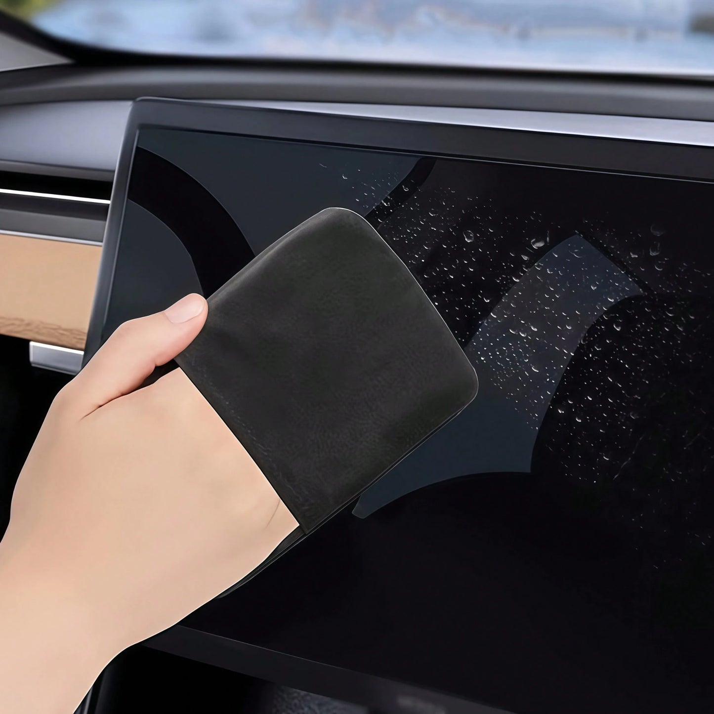 Ultra-Fine Microfiber Car Screen Cleaning Cloth, Foldable And Portable, Soft Fabric Won't Scratch Screen, Wipes Touchscreen Clean And Streak-Free