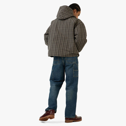 Umbro Checked Masked Anorak Beige / Dark Brown
