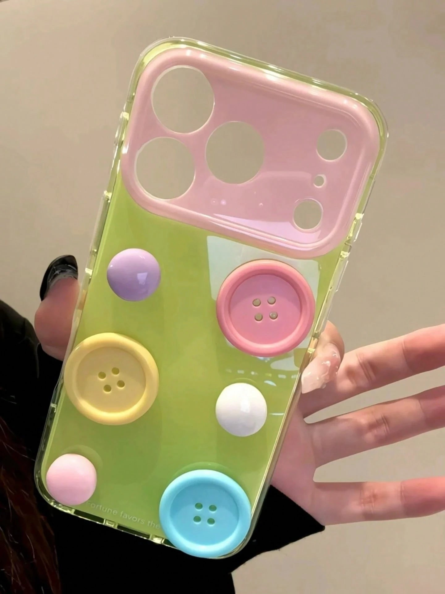 Unique 3D Colorful Button 15/17 Phone Case, Full Edge Protection Anti-Drop Cover, Personalized Case Compatible With Iphone 14 Pro Max/16 Pro Max/13