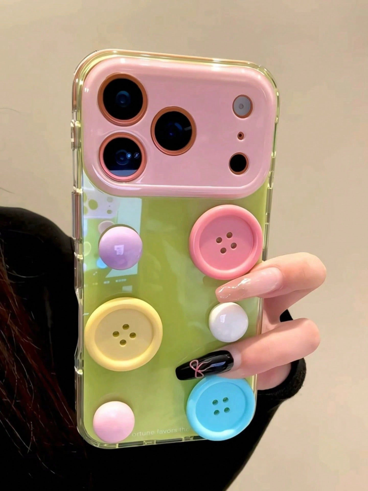 Unique 3D Colorful Button 15/17 Phone Case, Full Edge Protection Anti-Drop Cover, Personalized Case Compatible With Iphone 14 Pro Max/16 Pro Max/13