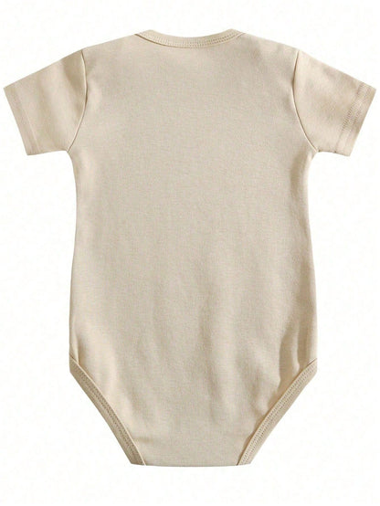 Unisex Baby Short Sleeve Bodysuit Get My Bottle I'm Watching Football With Daddy Print Newborn Triangle Romper Infant Summer One Piece Outfit