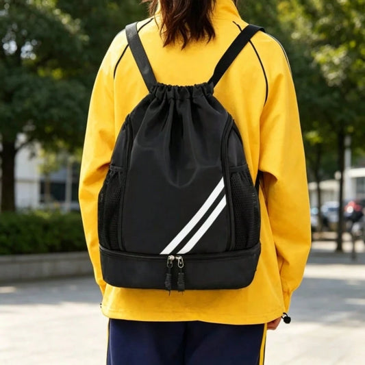 Unisex Lightweight Sports Backpack, Basketball Bag, Large Capacity Yoga Fitness Backpack With Adjustable Shoulder Straps, Drawstring Closure, Durable Polyester Lining, Gym Backpack, Secure Drawstring