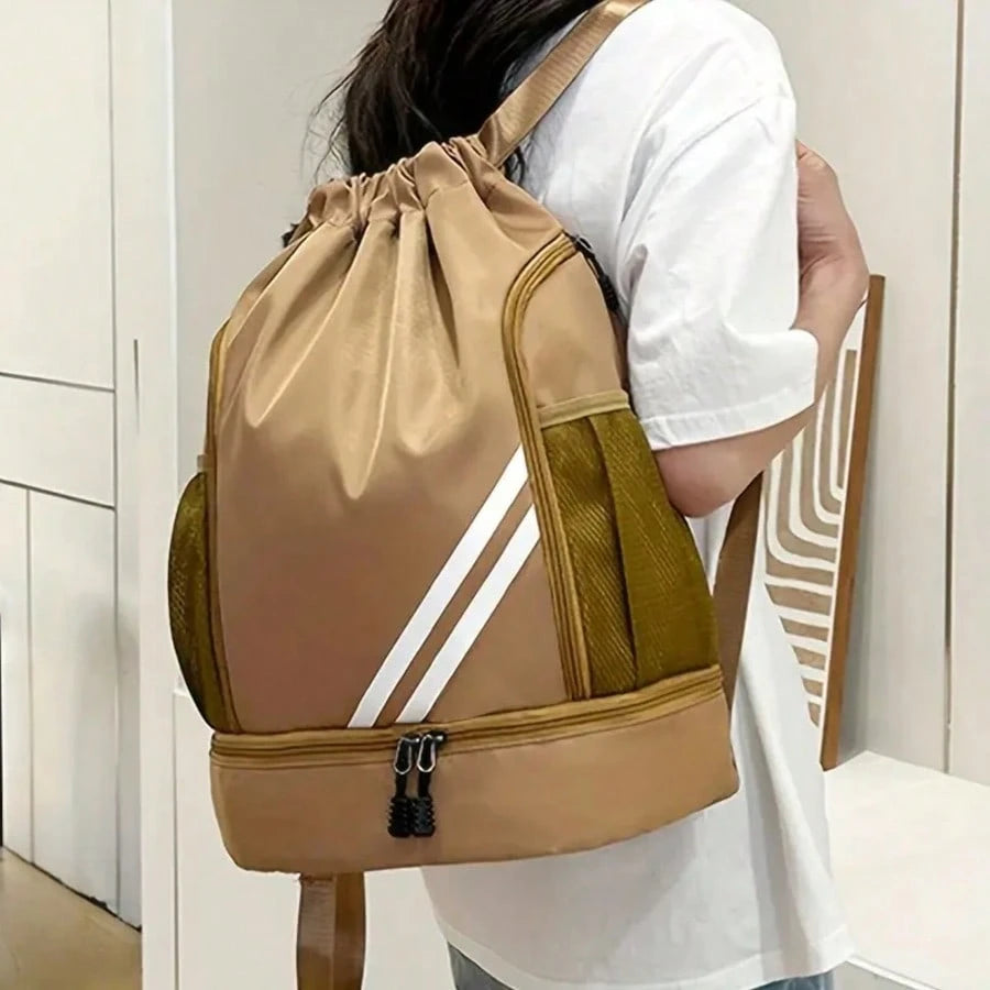 Unisex Lightweight Sports Backpack, Basketball Bag, Large Capacity Yoga Fitness Backpack With Adjustable Shoulder Straps, Drawstring Closure, Durable Polyester Lining, Gym Backpack, Secure Drawstring