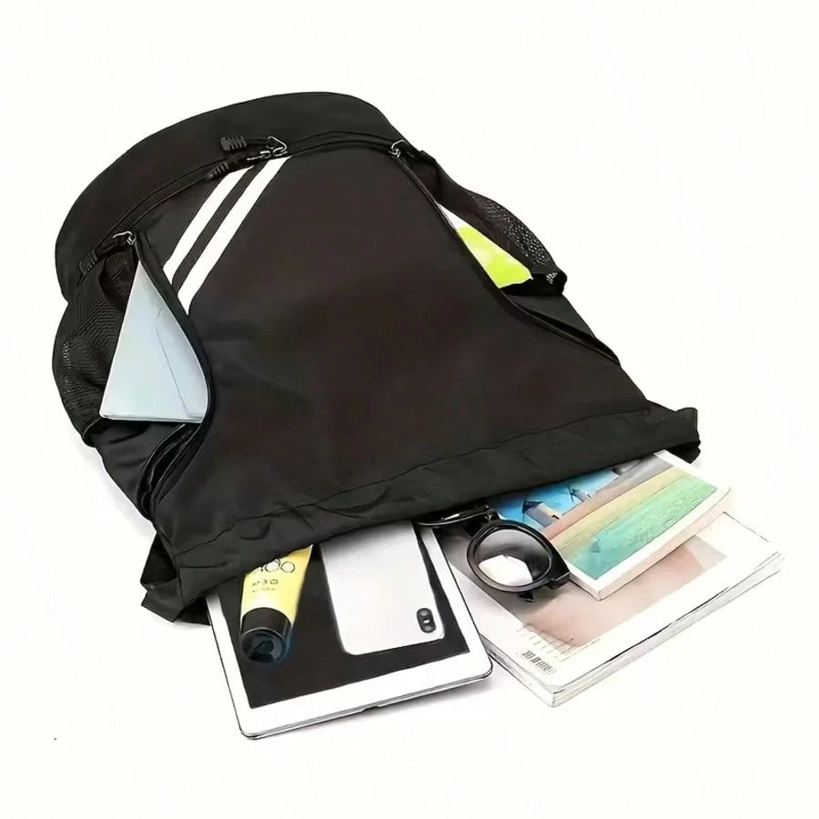 Unisex Lightweight Sports Backpack, Basketball Bag, Large Capacity Yoga Fitness Backpack With Adjustable Shoulder Straps, Drawstring Closure, Durable Polyester Lining, Gym Backpack, Secure Drawstring