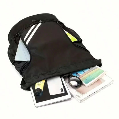 Unisex Lightweight Sports Backpack, Basketball Bag, Large Capacity Yoga Fitness Backpack With Adjustable Shoulder Straps, Drawstring Closure, Durable Polyester Lining, Gym Backpack, Secure Drawstring