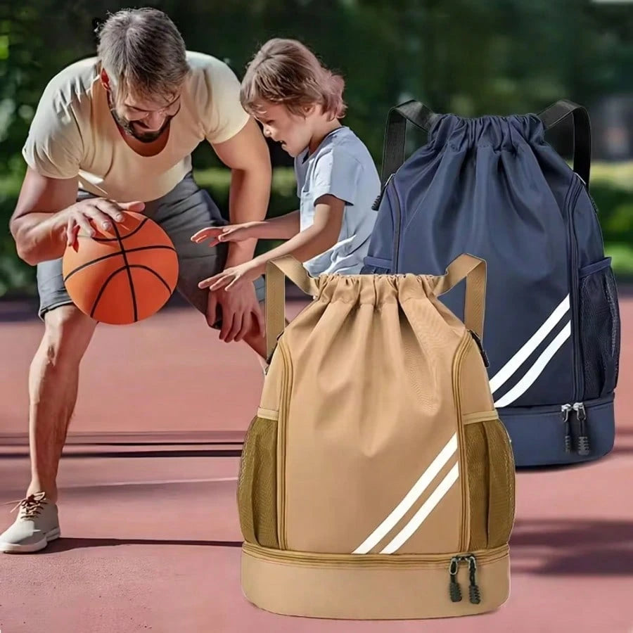 Unisex Lightweight Sports Backpack, Basketball Bag, Large Capacity Yoga Fitness Backpack With Adjustable Shoulder Straps, Drawstring Closure, Durable Polyester Lining, Gym Backpack, Secure Drawstring