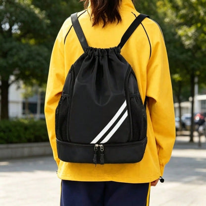 Unisex Lightweight Sports Backpack, Basketball Bag, Large Capacity Yoga Fitness Backpack With Adjustable Shoulder Straps, Drawstring Closure, Durable Polyester Lining, Gym Backpack, Secure Drawstring