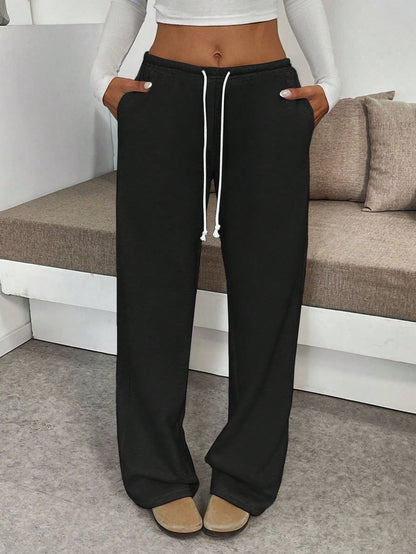 Unity Women's High-Waist Wide Leg Palazzo Pants, Low Waist Drawstring Elastic Waist Casual Loose Comfy Ankle Length Trousers Fall Cloth For Women, Tall Women