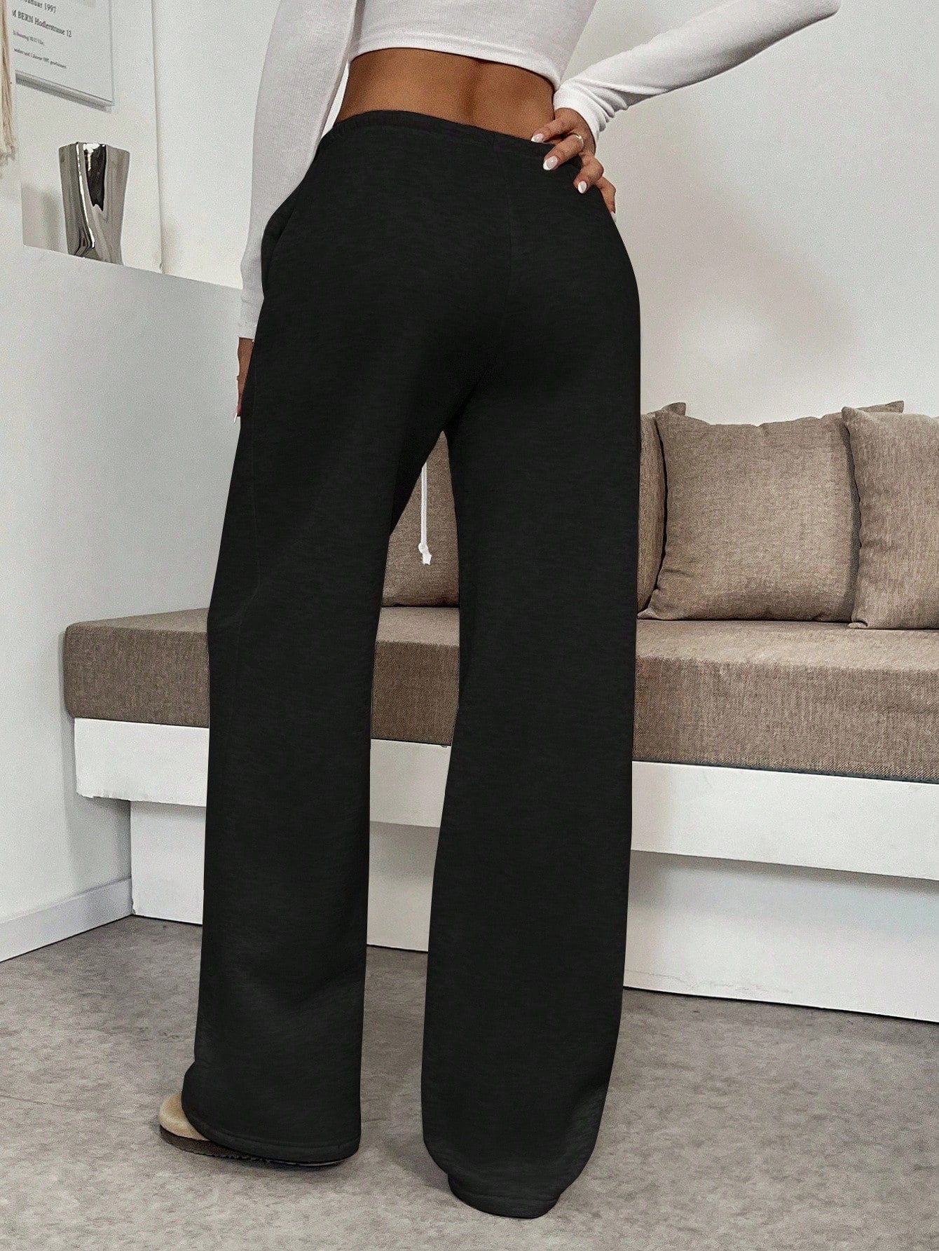Unity Women's High-Waist Wide Leg Palazzo Pants, Low Waist Drawstring Elastic Waist Casual Loose Comfy Ankle Length Trousers Fall Cloth For Women, Tall Women