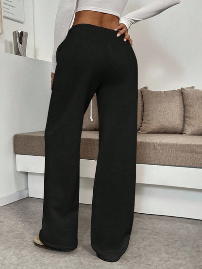 Unity Women's High-Waist Wide Leg Palazzo Pants, Low Waist Drawstring Elastic Waist Casual Loose Comfy Ankle Length Trousers Fall Cloth For Women, Tall Women