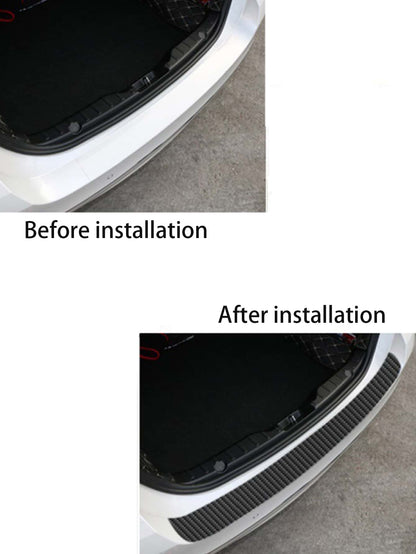 Universal Car Door Sill Carbon Fiber Sticker, Protective Rear Bumper Guard Anti-scratch Strips, Pedal Protector, Trunk Protective Pad