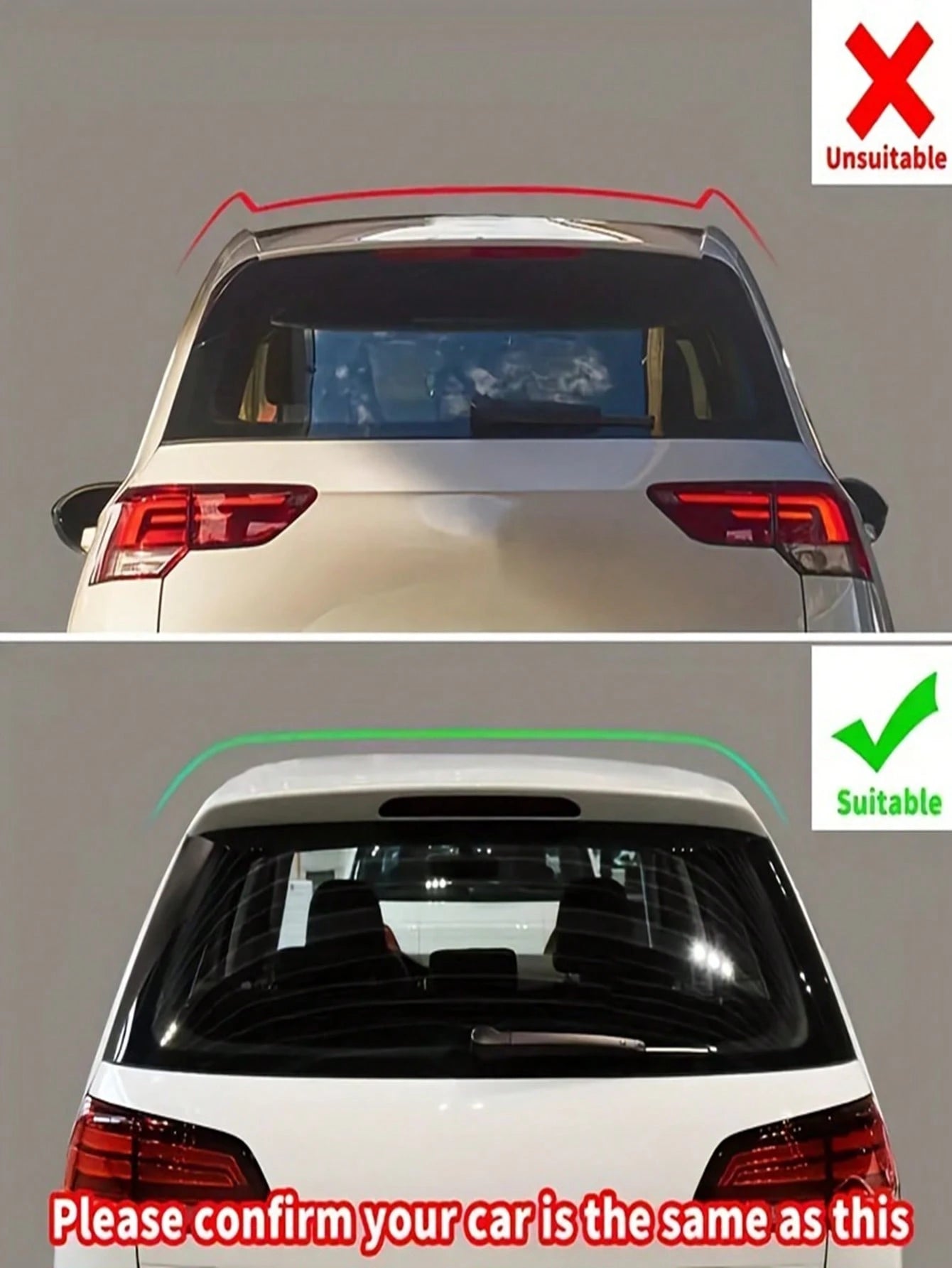Universal Car Rear Trunk Spoiler Roof Wing Sport Air Dam Deflector For 99% Hatchback Car Tuning Accessories For Audi A3 RS3 For VW For Golf, Easy To Install, Durable, Enhance Your Car's Look & Perform