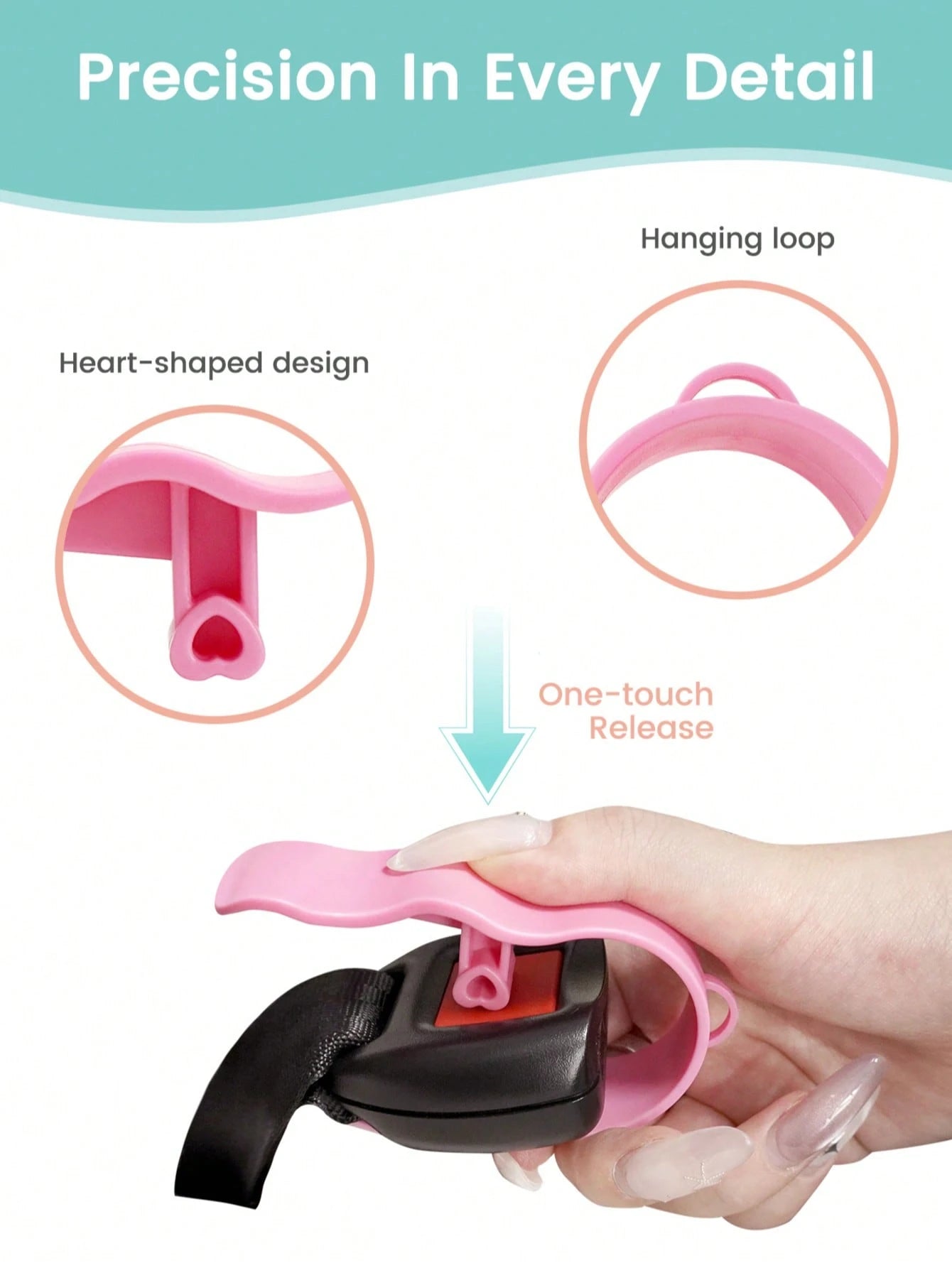 Universal Car Seat Belt Release Tool, Easy Grip Unbuckle Assistant For Toddlers, Portable Button Pusher For Parents, Ideal For Daily Commute & Travel