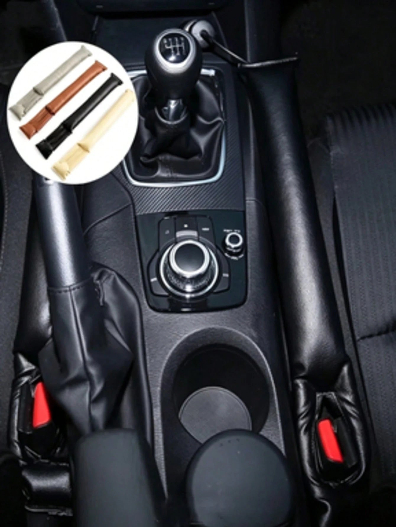 Universal Car Seat Gap Filler Pad, Soft Leak-Proof Cushion, Faux Leather Gap Filler, Isolating Pad, Car Interior Decoration