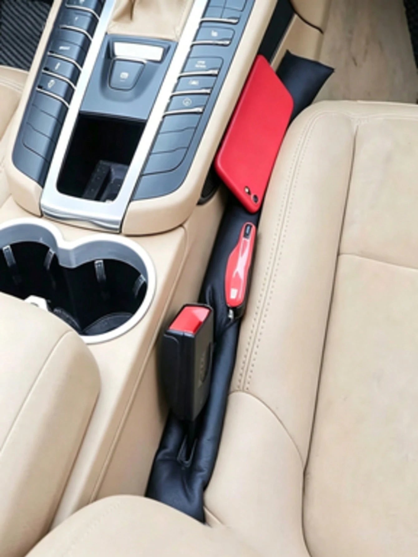 Universal Car Seat Gap Filler Pad, Soft Leak-Proof Cushion, Faux Leather Gap Filler, Isolating Pad, Car Interior Decoration