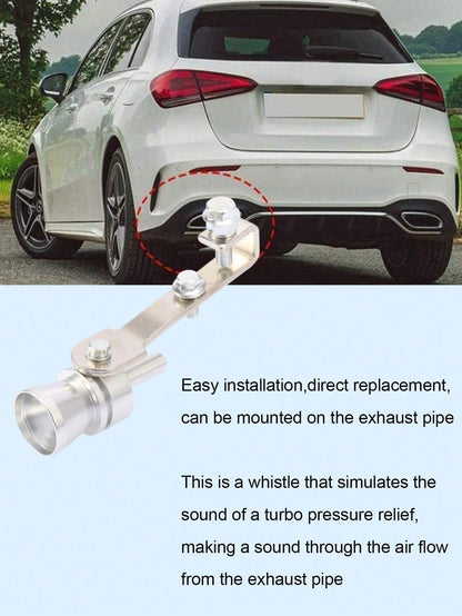 Universal Car Turbocharger Sound Simulator, Exhaust Muffler Sound Device, Aluminum Alloy Easy-To-Install Simulated Turbo Blow-Off Valve Whistle Sound, Suitable For Cars, SUVs, Motorcycles