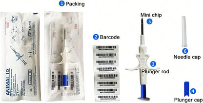 Universal Pet Microchip, 134.2kHz ISO11784/5 FDX-B Pet ID Tags, 15 Bit RFID Microchip Implant Kit For The Management And Tracking Of Animals (5PCS