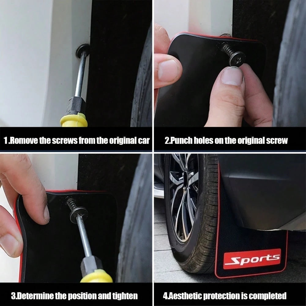 Universal Soft Rubber Car Mudguards- SUV, Sedan, Truck, Pickup Truck Car Modification Accessories Front And Rear Wheel Mudguards