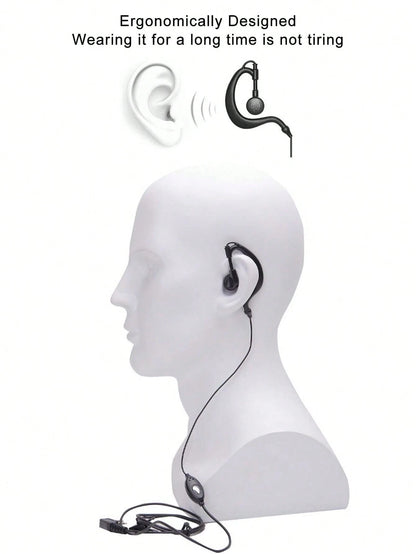 Universal Walkie Talkie Earphone, Ear Hook Style Earphone For Walkie Talkie Phone, Durable Earphone With K-Type Plug