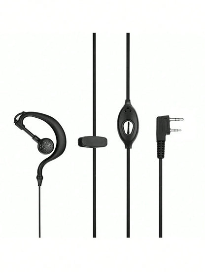 Universal Walkie Talkie Earphone, Ear Hook Style Earphone For Walkie Talkie Phone, Durable Earphone With K-Type Plug