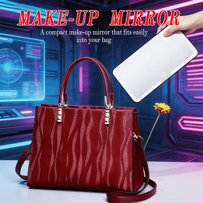Upgraded Ultra-Thin Version Car Sun Visor Vanity Mirror Rechargeable With 3 Light Modes And LED For Car Truck SUV Rearview Mirror With Dimmable Touch Screen, Car Rearview Mirror As A Gift For Women
