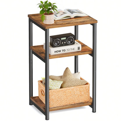 VASAGLE Side Table, Small End Table, Tall Nightstand For Living Room, Bedroom, Office, Bathroom