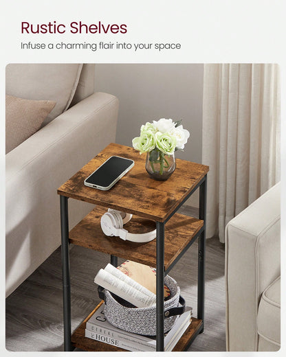 VASAGLE Side Table, Small End Table, Tall Nightstand For Living Room, Bedroom, Office, Bathroom