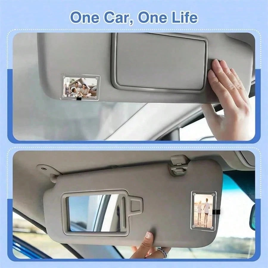 Vertical Sun Visor Photo Clip (Suitable For Film), Personalized DIY Photo, Car Decor, Couple Photo, Pet Memorial Photo Frame Clip