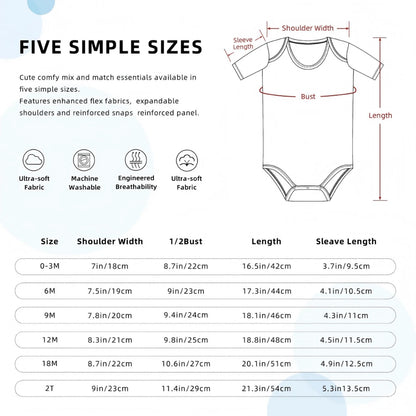 Vintage Cotton Baby Boy Graphic Print Short Sleeve Bodysuit
