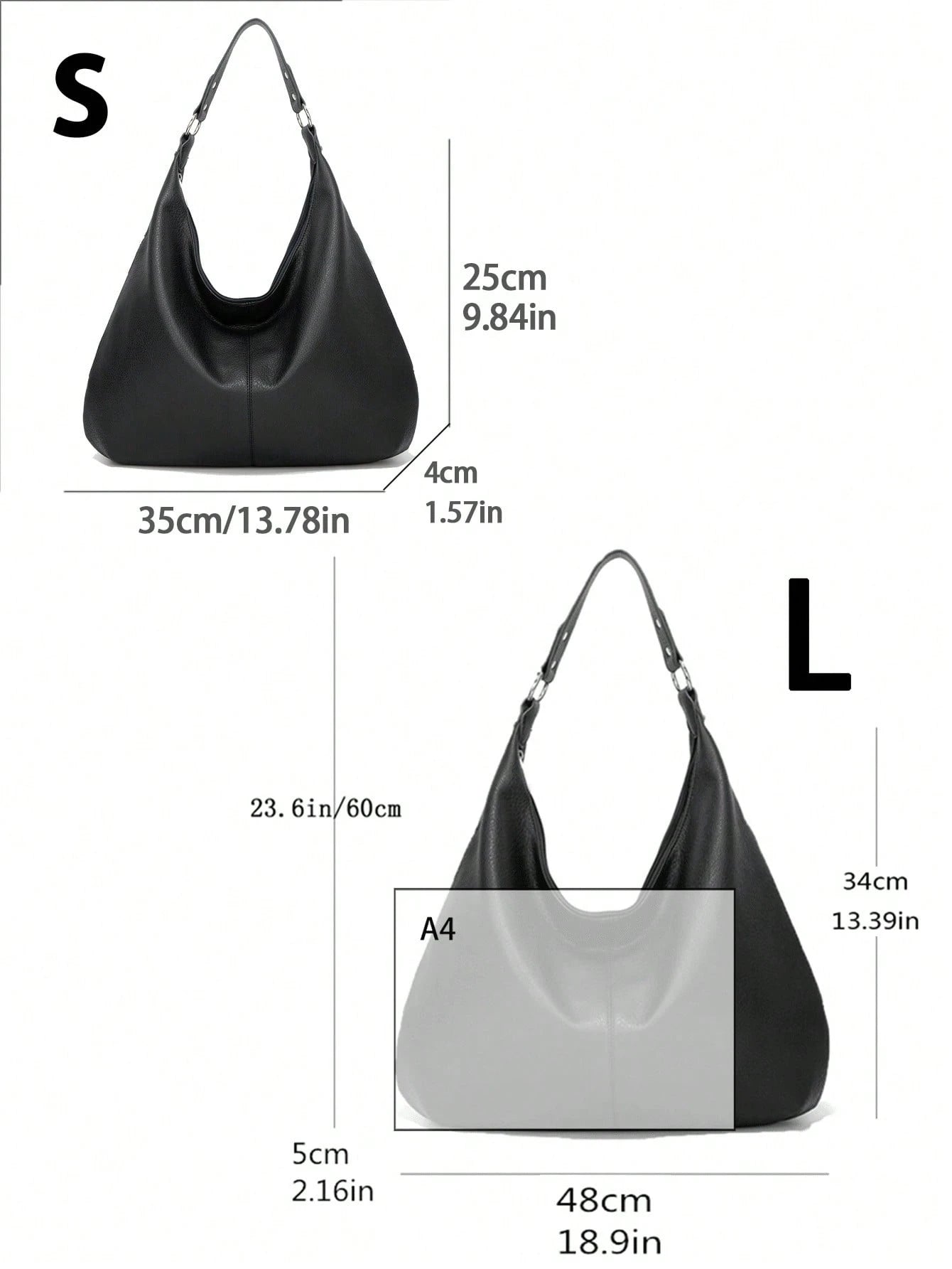 Vintage Tote Bag For Women, New Fashion Large Capacity Shoulder Handbag, Soft Leather Underarm Bag