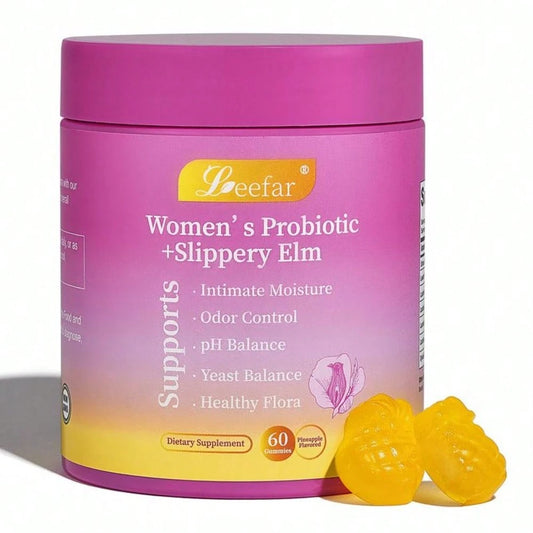 VPOAJ LEEFAR Her Juicy Feminine Probiotics Gummies- All In One Solution With Slippery Elm And Prebiotics&Lactobacillus Probiotic Blend For Women's PH Balance And Dryness- Hawaiian Pineapple Gummies 6