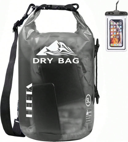 VZZNN Set Of 3 Waterproof Dry Bag- 20L Lightweight Dry Sack With Waterproof Waist Pouch &Amp; Phone Case, Dry Storage Bag Backpack For Kayaking, Beach, Surfing, Swimming And Beach,Green