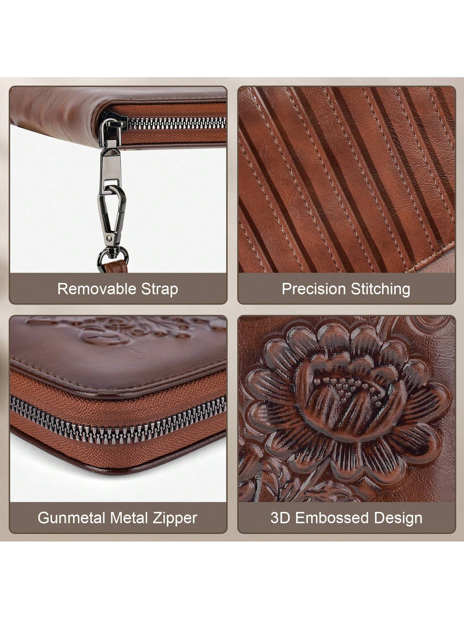 Wallet Women Large Capacity Clutch Purse Ultra Slim Womens Wallet RFID Blocking Long Ladies Wallet Rose