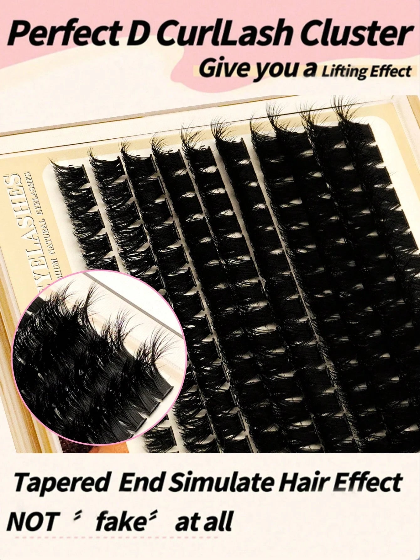 Waloshow Luxury Fluffy DIY Cluster Lashes- 10-18mm Mixed Length Eyelash Extensions 0.07mm Russian D Curl Voluminous And Reusable Dramatic Lashes Easy For Beginners- 10 Rows (50D/80D/100D/120D/200D V