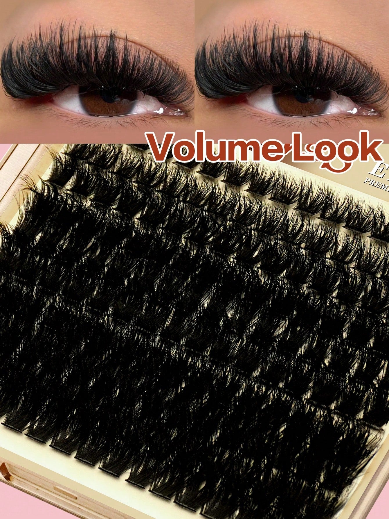 Waloshow Luxury Fluffy DIY Cluster Lashes- 10-18mm Mixed Length Eyelash Extensions 0.07mm Russian D Curl Voluminous And Reusable Dramatic Lashes Easy For Beginners- 10 Rows (50D/80D/100D/120D/200D V