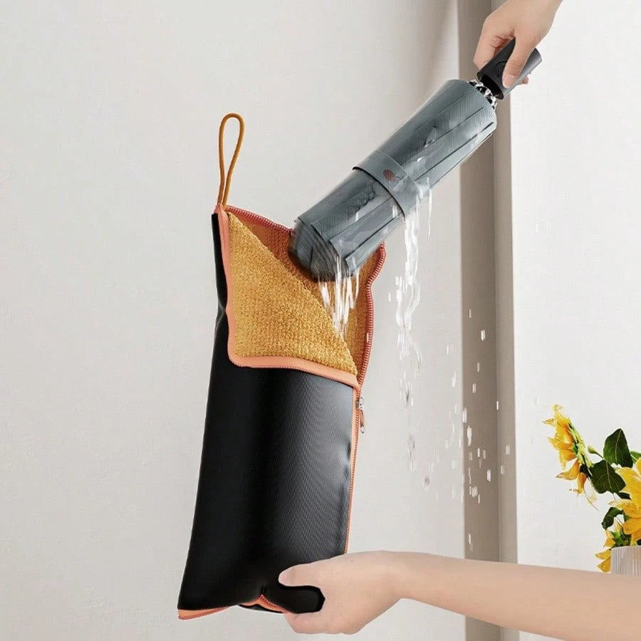 Waterproof Umbrella Storage Bag, Quick-Dry Absorbent, Multi-Function Hanging Bag, Foldable Rain & Sun Umbrella, Compact Lightweight Multi-Function Absorbent Umbrella Bag, Rainproof Moisture-Absorbing