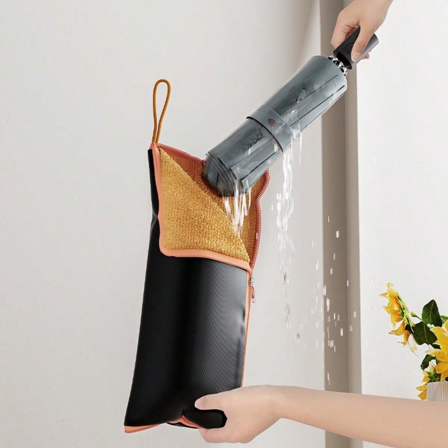 Waterproof Umbrella Storage Bag, Quick-Dry Absorbent, Multi-Function Hanging Bag, Foldable Rain & Sun Umbrella, Compact Lightweight Multi-Function Absorbent Umbrella Bag, Rainproof Moisture-Absorbing