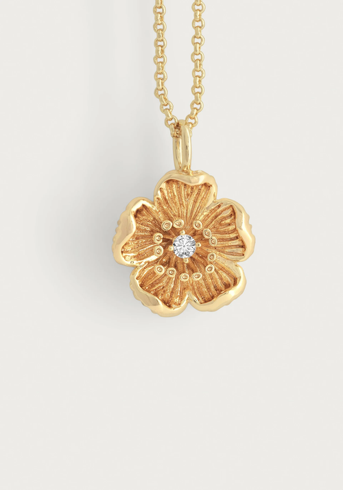 Wildflowers Gold Pendant Necklace Gold