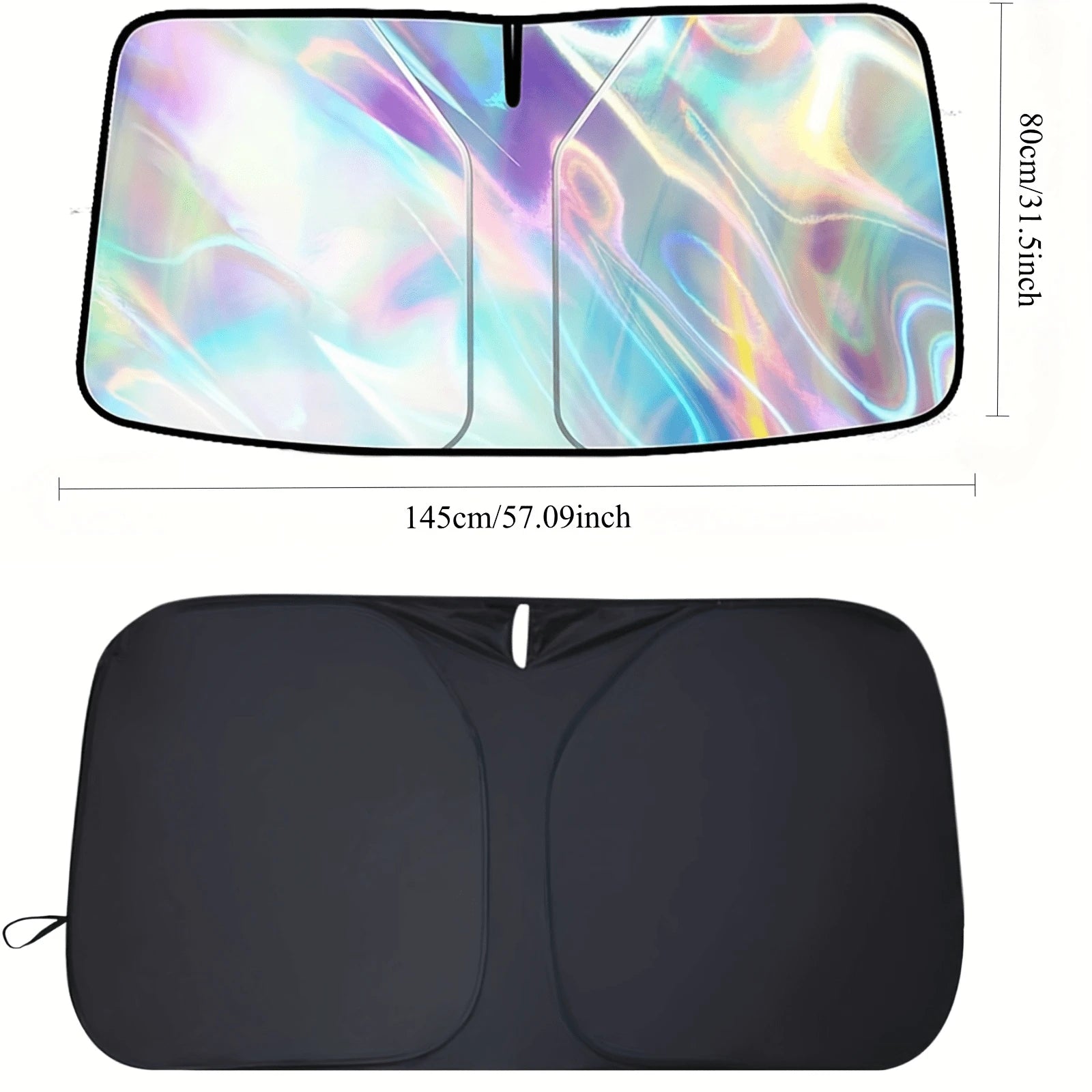 Windshield Sun Shade- Foldable Windshield Cover Sun Shade For Prius Accessories Protect Car From Sun Rays Overlapping UV Reflective Window Sunshade